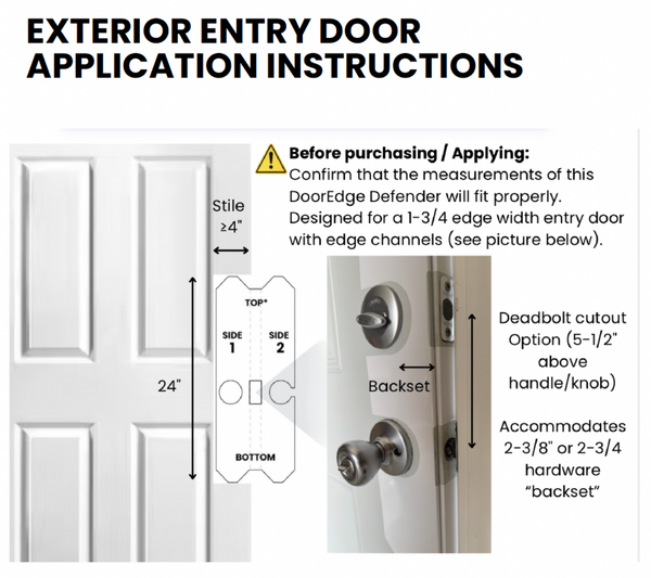 Exterior Entry Door Protector (Without Deadbolt)